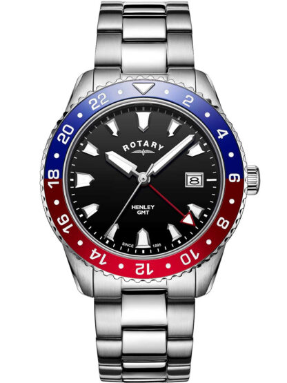 Rotary GB05108/30 Henley Herrenuhr GMT 42mm 10ATM*
