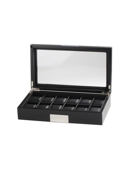 Rothenschild Uhrenbox RS-2350-12BL für 12 Uhren schwarz*