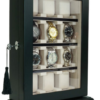 Rothenschild Uhrenvitrine  RS-1100-12BL für 12 Uhren schwarz*