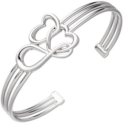 SIGO Armspange / offener Armreif Herz Herzen Unendlich 925 Sterling Silber Armband*