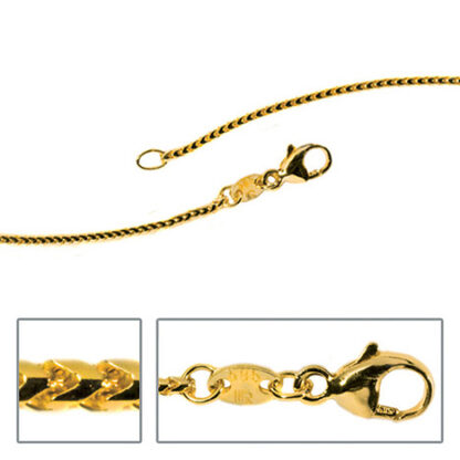 SIGO Bingokette 585 Gelbgold 1,2 mm 45 cm Gold Kette Halskette Goldkette Karabiner*