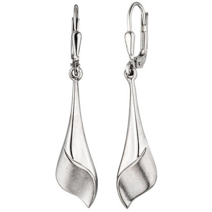 SIGO Boutons 925 Sterling Silber mattiert Ohrringe Ohrhänger Silberohrringe*