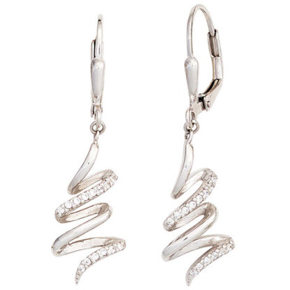 SIGO Boutons 925 Sterling Silber mit Zirkonia Ohrringe Ohrhänger Silberohrringe*