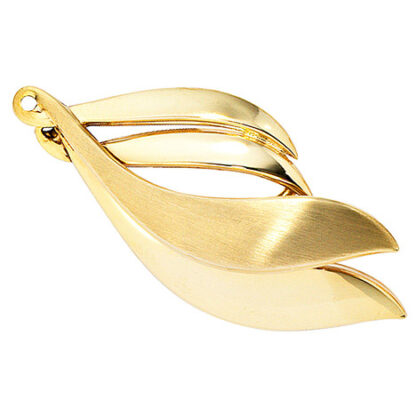 SIGO Brosche 333 Gold Gelbgold mattiert Goldbrosche*