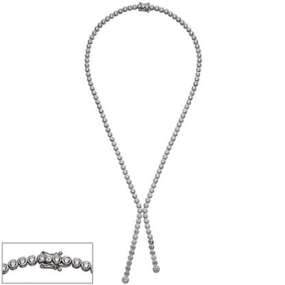 SIGO Collier Halskette 925 Sterling Silber mit Zirkonia 42 cm Kette Silberkette*