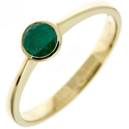 SIGO Damen Ring 333 Gold Gelbgold 1 Smaragd grün Goldring*