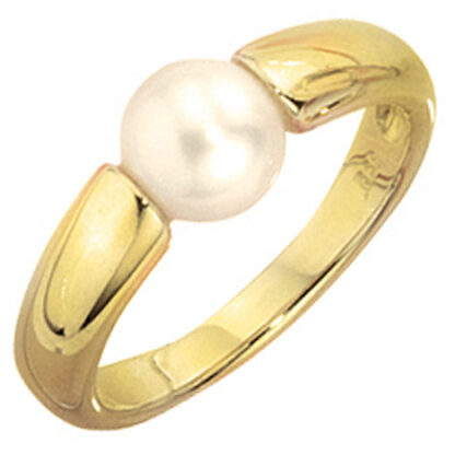 SIGO Damen Ring 333 Gold Gelbgold 1 Süßwasser Perle Goldring Perlenring*