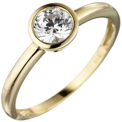 SIGO Damen Ring 333 Gold Gelbgold 1 Zirkonia Goldring*