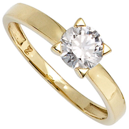 SIGO Damen Ring 333 Gold Gelbgold 1 Zirkonia Goldring*