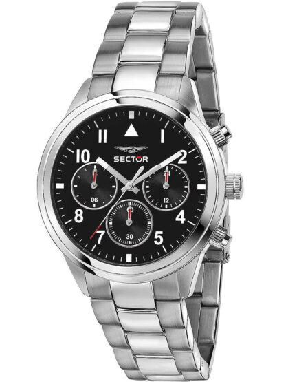 Sector R3253540013 Serie 670 Dual Time Herrenuhr 40mm 5ATM*
