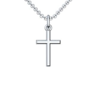 Silberkreuz mit Kette Taufkette Kreuz Kreuzkette Anhänger Silber 925 Taufgeschenke Taufschmuck für Junge Mädchen Religiöser Schmuck*