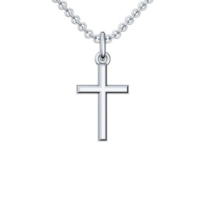 Silberkreuz mit Kette Taufkette Kreuz Kreuzkette Anhänger Silber 925 Taufgeschenke Taufschmuck für Junge Mädchen Religiöser Schmuck*