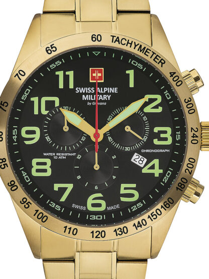 Swiss Alpine Military 7047.9114 Chronograph Herrenuhr 45mm 10ATM*