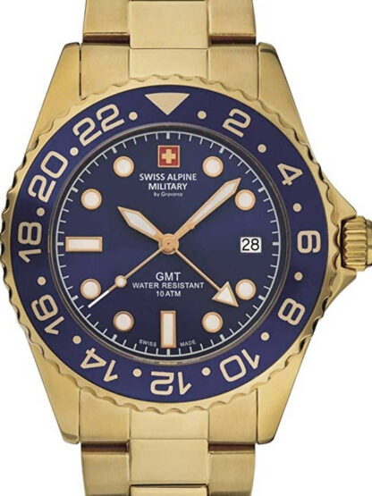 Swiss Alpine Military 7052.1115 GMT Diver Herrenuhr 42mm 10ATM*