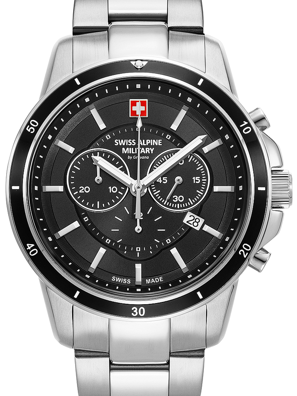 Swiss Alpine Military 7089.9137 Chronograph Herrenuhr 44mm 10ATM*
