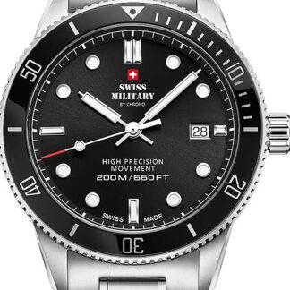 Swiss Military SM34088.01 Diver Quarz Herrenuhr 42mm 20ATM*