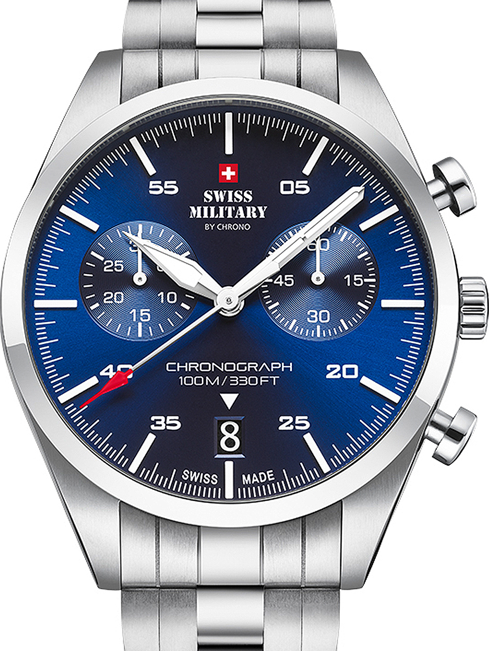 Swiss Military SM34090.02 Chronograph Herrenuhr 43mm 10ATM*