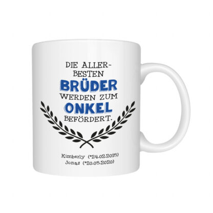 Tasse "Zum Onkel befördert" - Geschenk für Onkel*