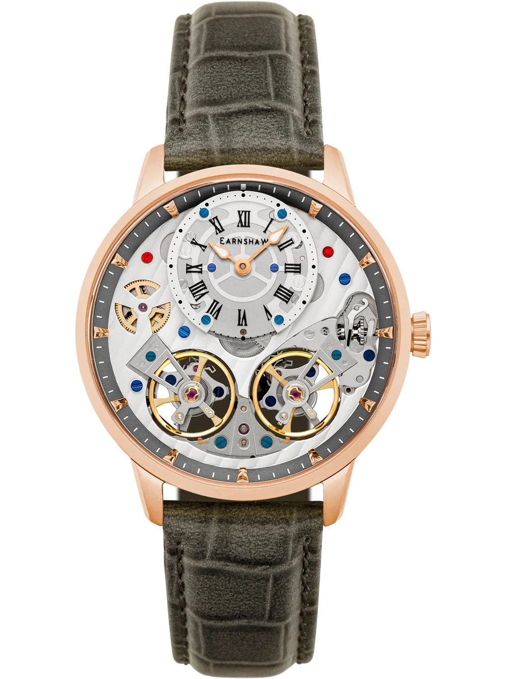 Thomas Earnshaw ES-8273-07 Brewster Double Barrel Automatik Herrenuhr 42mm*