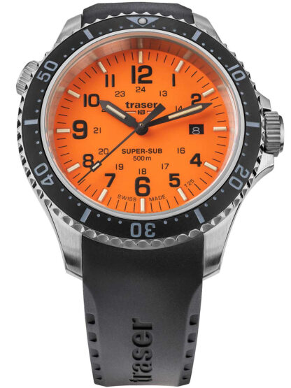 Traser H3 109380 P67 T25 SuperSub Orange Herrenuhr 46mm Taucheruhr 50ATM*