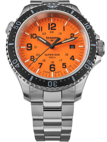 Traser H3 109381 P67 T25 SuperSub Orange Herrenuhr 46mm Taucheruhr 50ATM*