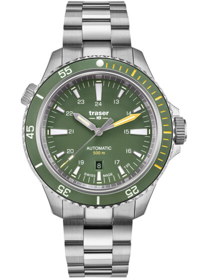 Traser H3 110325 P67 Diver Automatik Green Special Set Herrenuhr 46mm 50ATM*