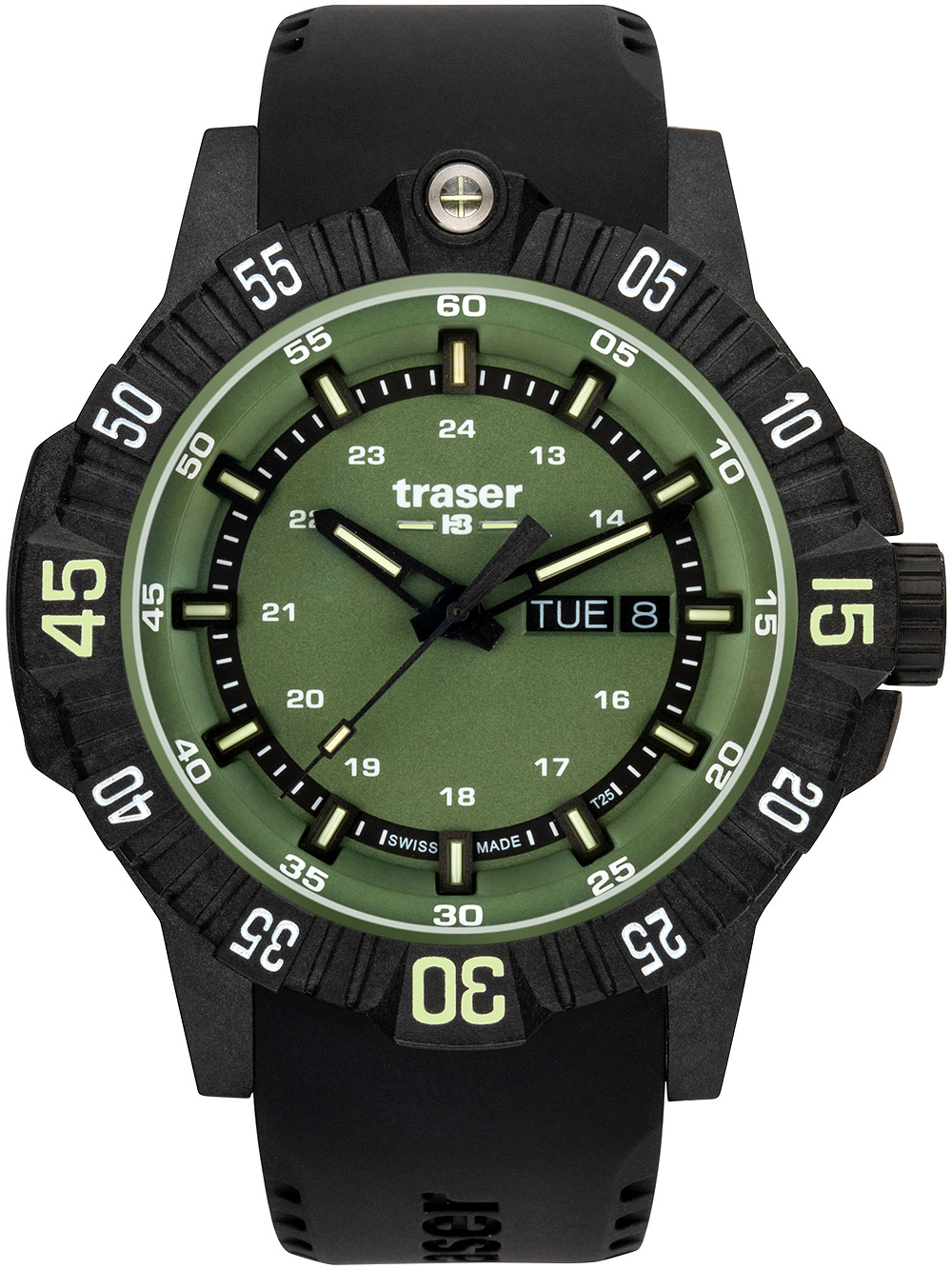 Traser H3 110727 P99 Q Tactical Green Herrenuhr 46mm 20ATM*