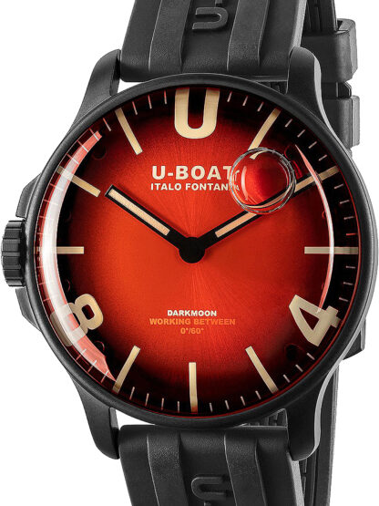 U-Boat 8697/B Darkmoon Red PVD Soleil Herrenuhr 44mm 5ATM*