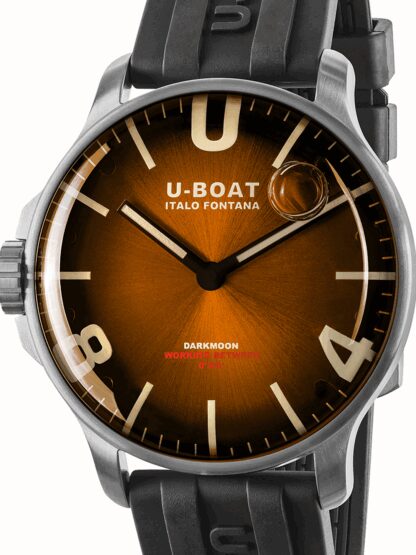 U-Boat 8703/B Darkmoon Brown SS Soleil Herrenuhr 44mm 5ATM*