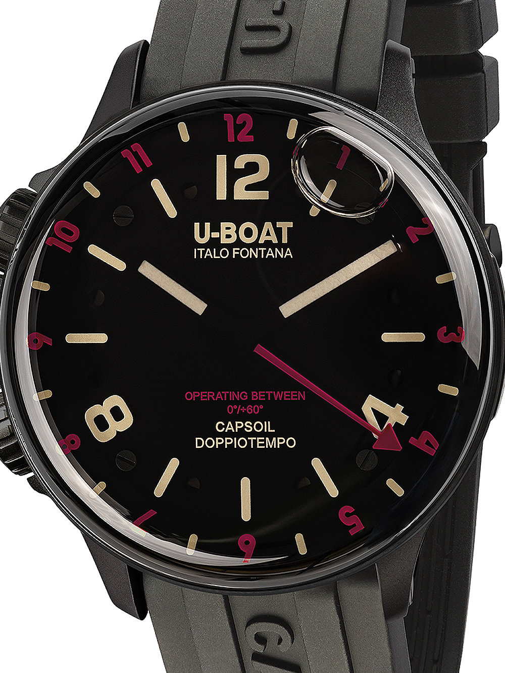 U-Boat 8841 Capsoil Doppiotempo DLC GMT Herrenuhr 45mm 10ATM*
