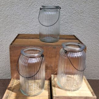 Vase für Strauß / Laterne Windlicht 3Set Groß*
