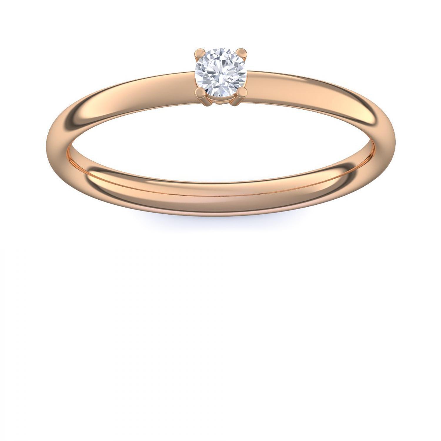 Verlobungsring Rosegold (Silber 925 vergoldet) schmal Verlobungsringe mit Zirkonia Stein Ringe Verlobung Damen Frauen schlicht Solitärring Antragsring*