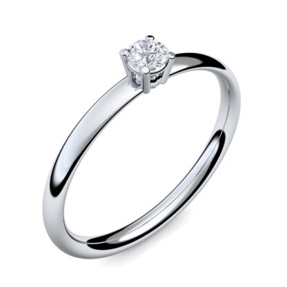 Verlobungsring Silber 925 Verlobungsringe mit Stein Damen silberne Verlobungsringe mit Zirkonia Damenring schmal klassisch Solitärring Antragsring*
