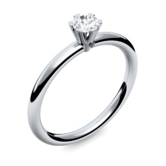 Verlobungsring Silber 925 mit Zirkonia Stein +PREMIUM ETUI Solitärring Ring Verlobung Ringe schmal schlicht filigran Antragsring Heiratsantrag*