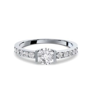 Verlobungsring Silber 925 *mit Zirkonia Steinen rundherum* Verlobungsringe Silber Ringe Verlobung Antrag Frauen Damen Freundin Antragsringe Silber*