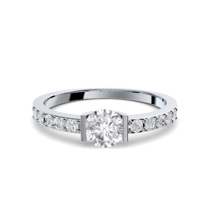 Verlobungsring Silber 925 *mit Zirkonia Steinen rundherum* Verlobungsringe Silber Ringe Verlobung Antrag Frauen Damen Freundin Antragsringe Silber*