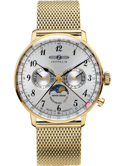 Zeppelin 7038M-1 LZ Hindenburg Mondphase Herrenuhr 36mm 3ATM*