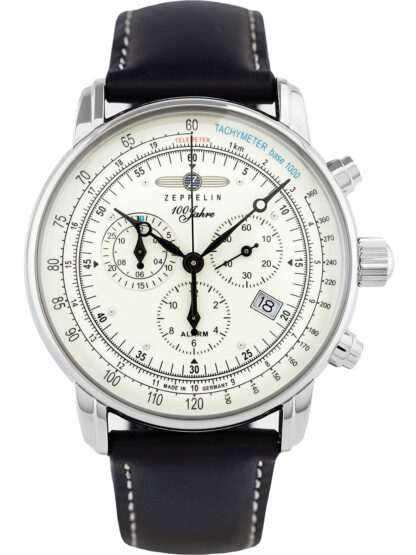 Zeppelin 8680-3 Alarm Chronograph 100 Jahre Herrenuhr 43mm 5ATM*